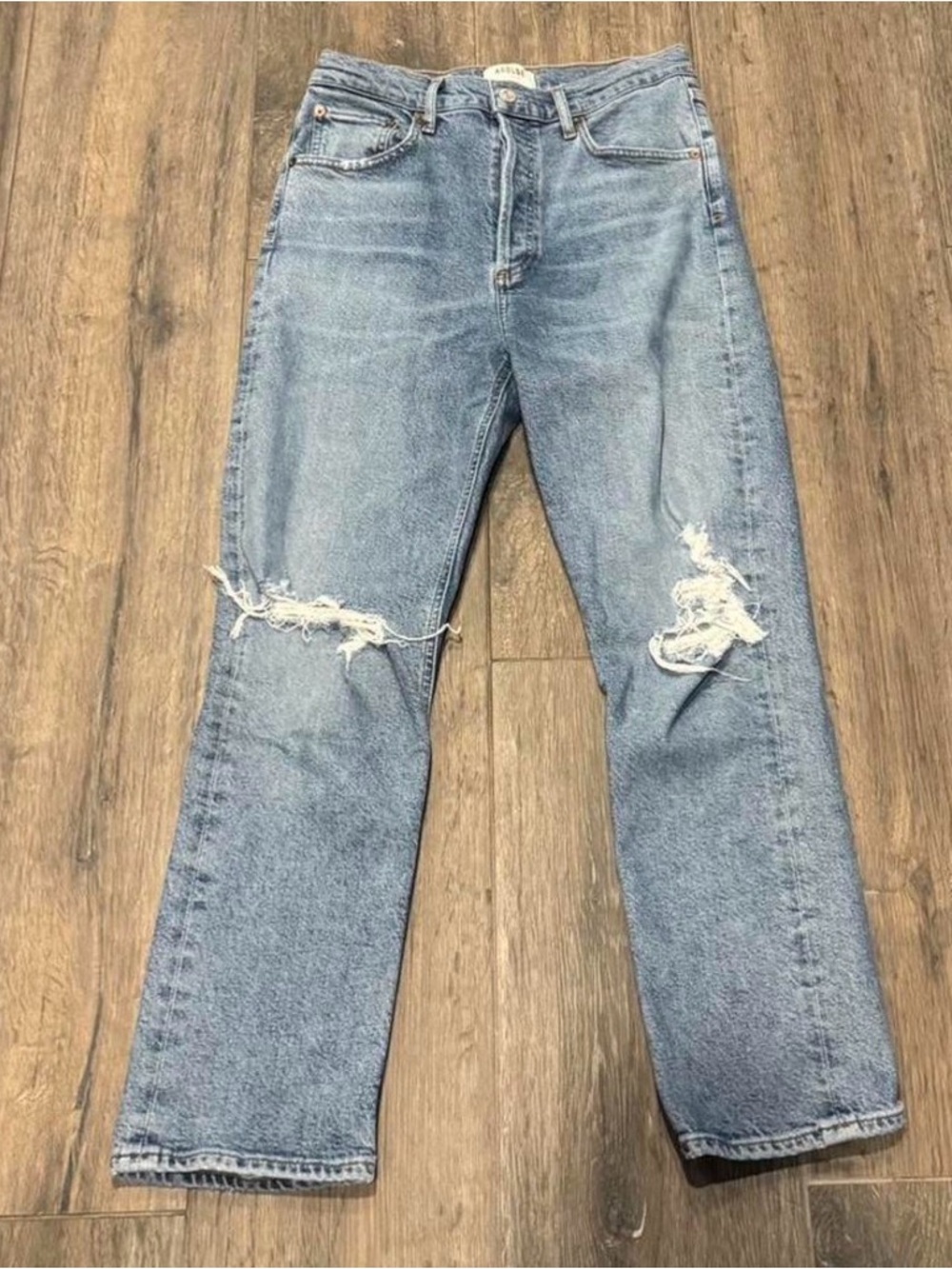Agolde Light Blue Distressed Women's Jeans